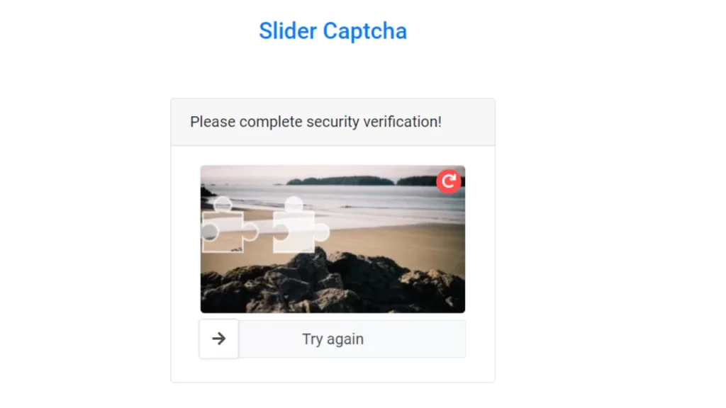 slider captcha